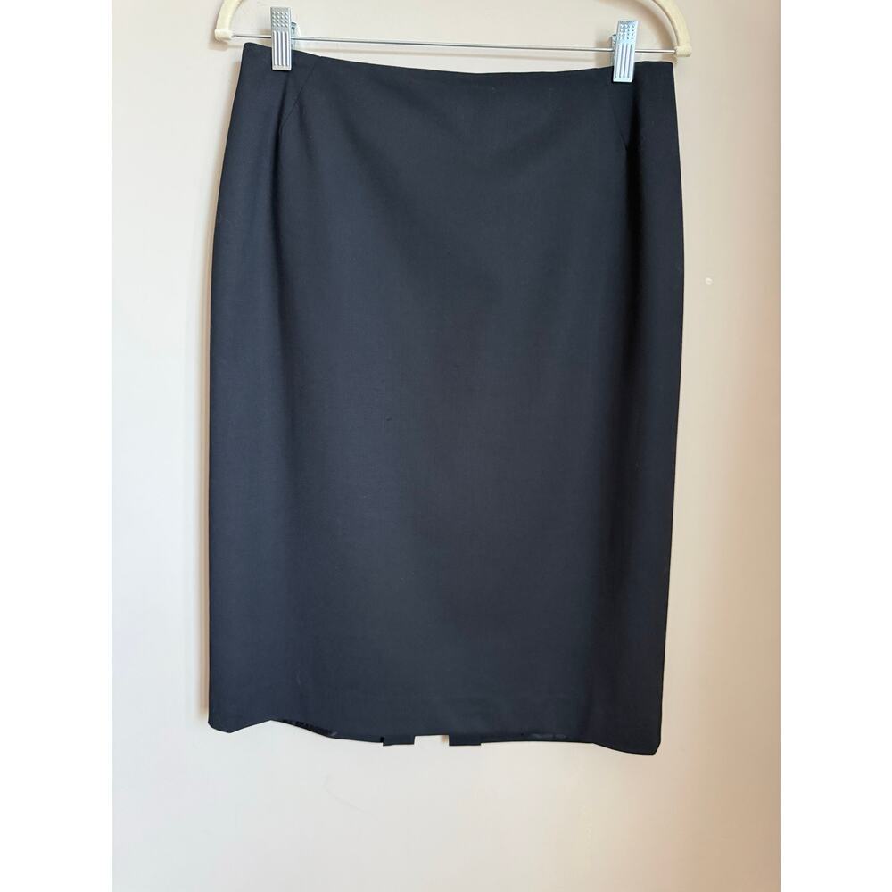 Lafayette 148 New York Black Virgin Wool‎ Pencil Skirt – Size 8
